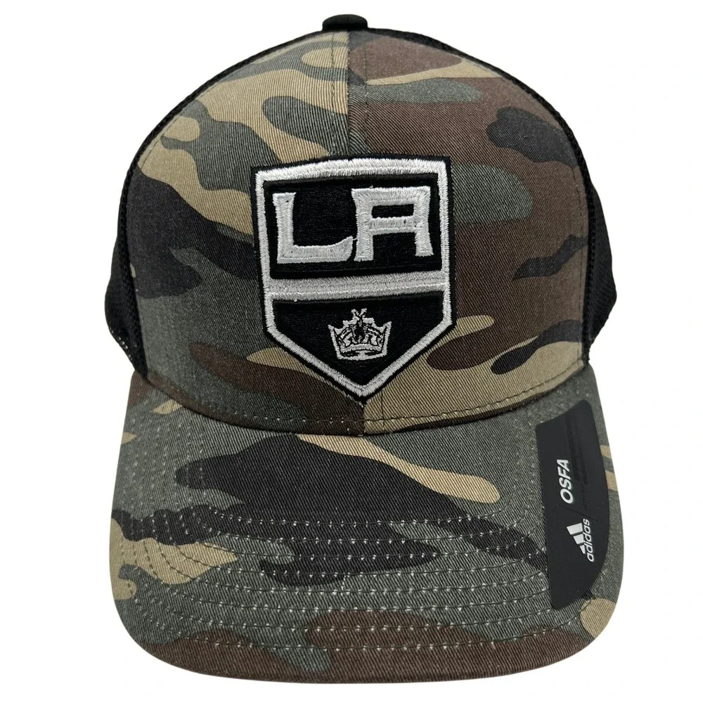 Adidas Los Angeles Kings NHL Camo Trucker Hat Snapback OSFA Camouflage‎